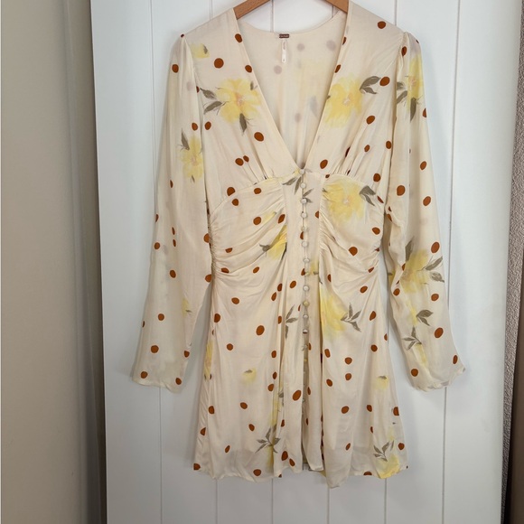 Free People Dresses & Skirts - Free People Floral Mini Dress with Button Detail